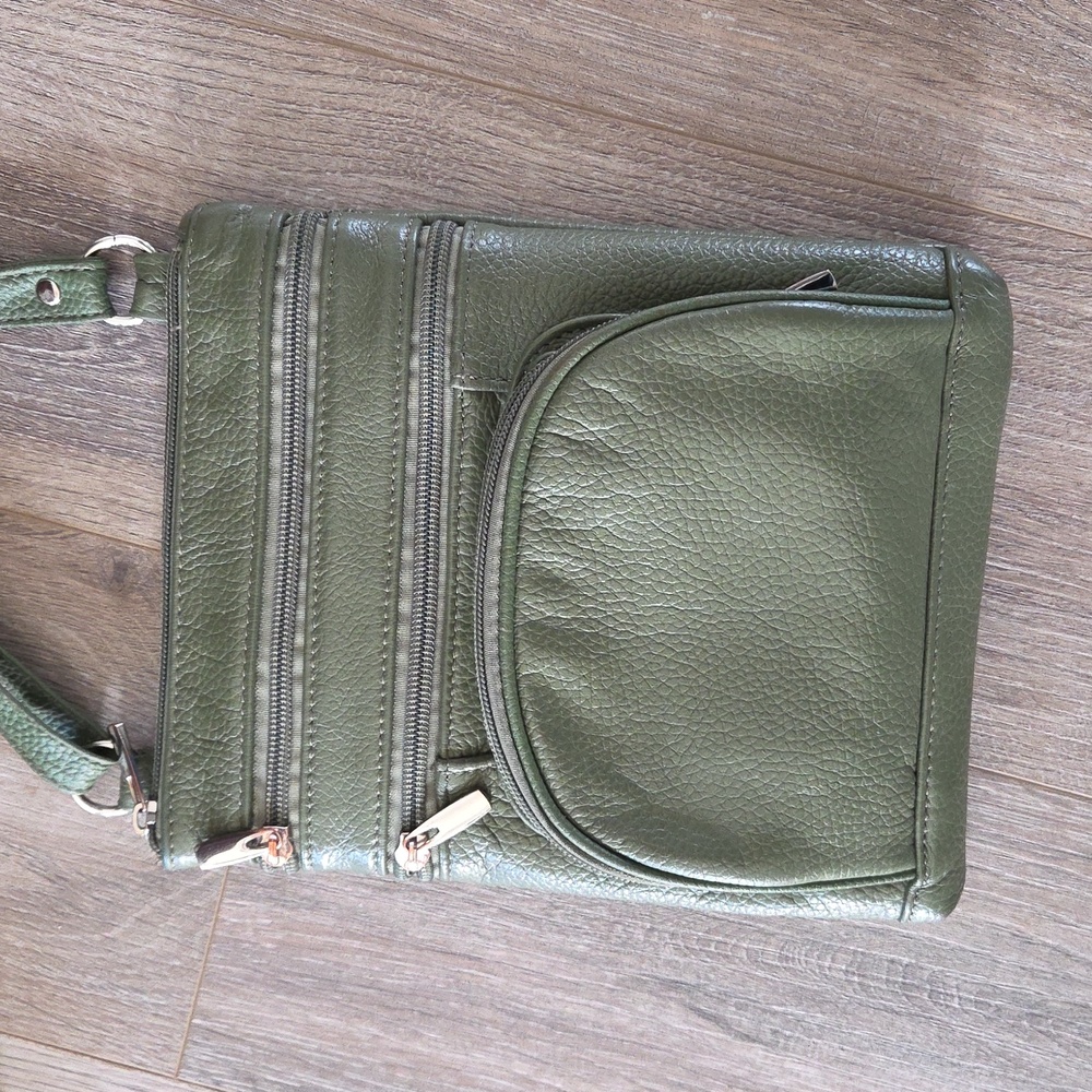 Green Leather Crossbody Bag - Picture 4 of 8
